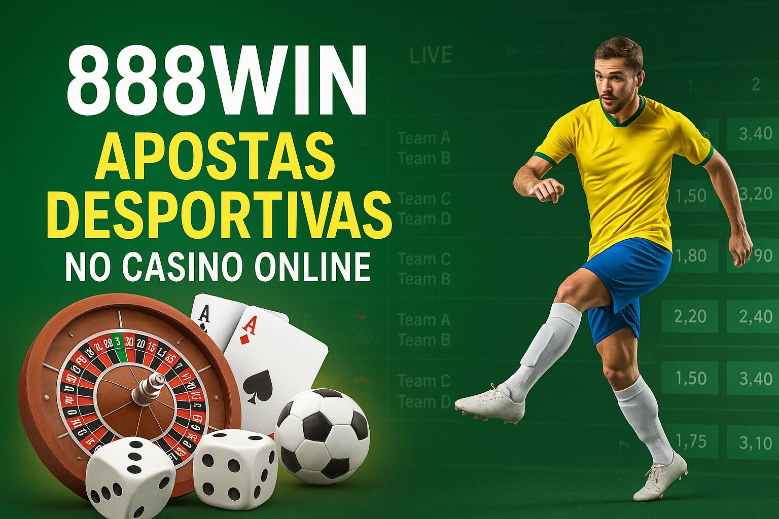 Apostas esportivas no cassino online 888WIN