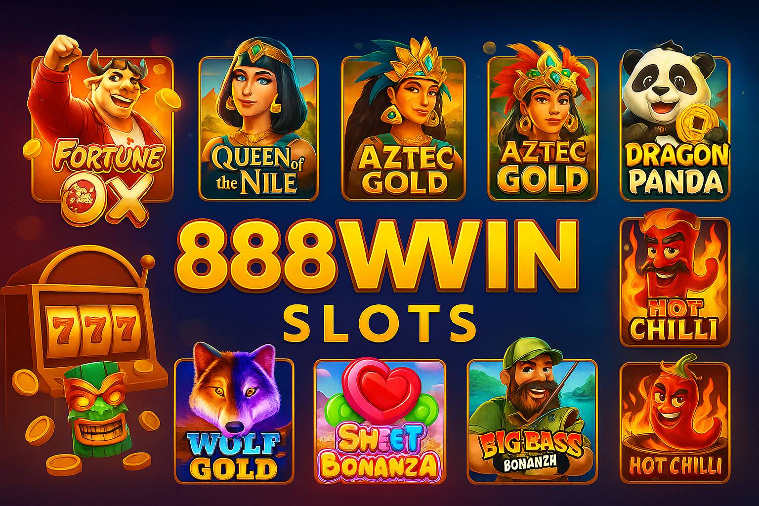 Explore o mundo das slot machines no 888WIN Casino